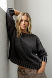 Payton Knit Sweater in Washed Black FINAL SALE