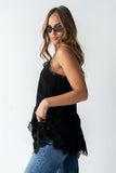 Lewis Lace Mini Dress in Black