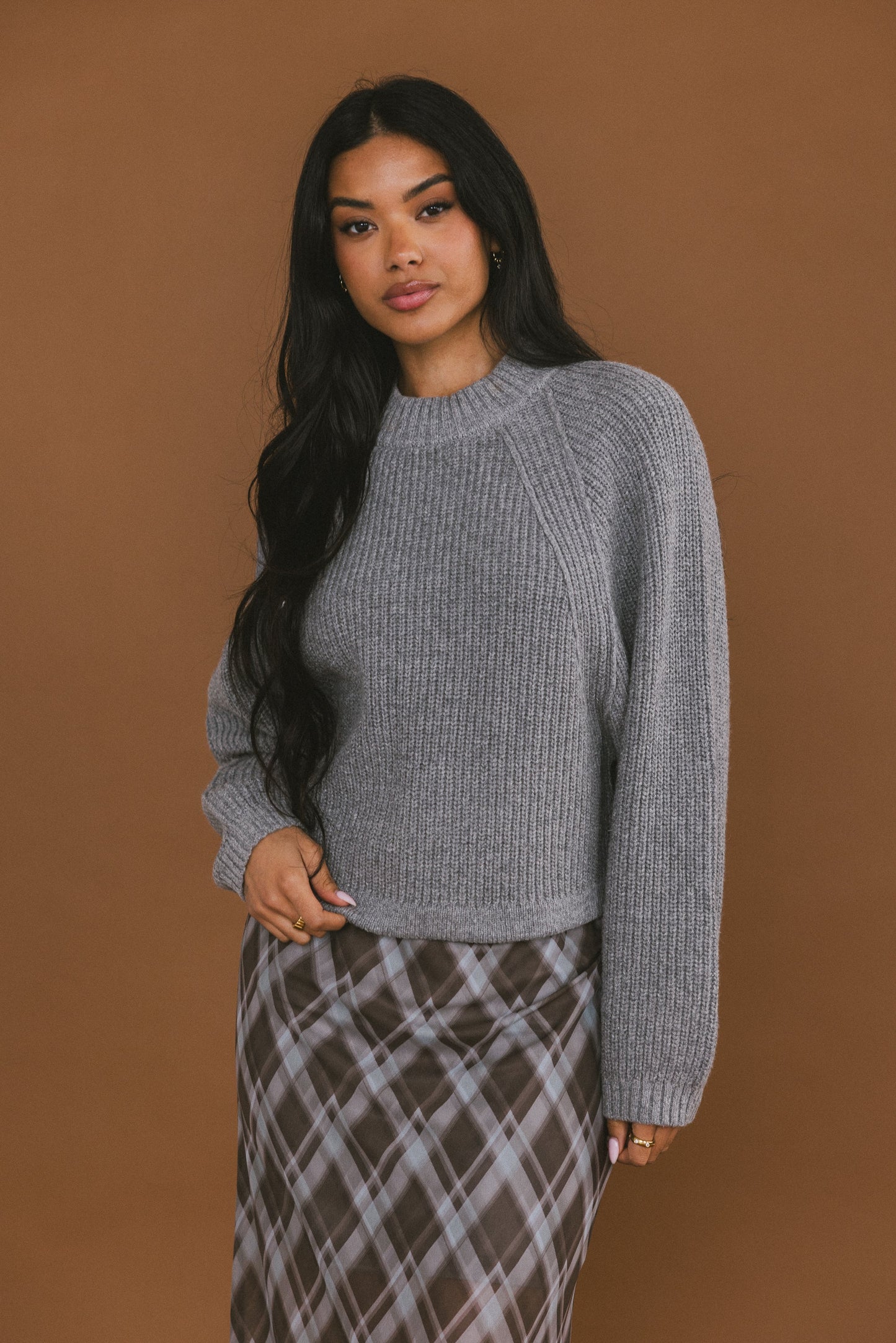 Shayla Knit Sweater in Grey FINAL SALE
