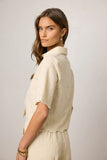 Perrie Floral Button Up in Cream FINAL SALE