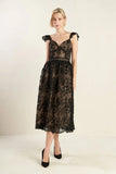 KNOW YOU BETTER LACE BLACK MIDI DRESS