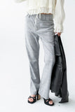 Willow Slim Straight Trouser in Grey