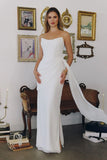 Skyler Gown Off White Strapless Draped Chiffon Dress