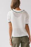 Jaida Contrast Knit Top