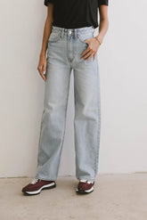 Emiliano Wide Leg Jeans in Light Wash FINAL SALE