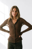 Vernon Sheer Button Up in Brown