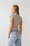 Trisha Striped Top in Brown