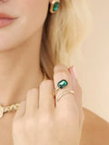 Deco Crystal Wrap Ring