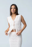 Joana Knit Vest in Ivory