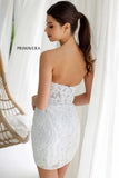 4227 Primavera Corset Beaded Mini Dress