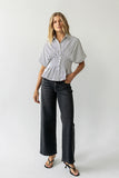 Alec Striped Blouse in White