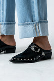 Tessa Western Mule in Black