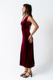 Kalani Velvet Maxi Dress in Burgundy FINAL SALE