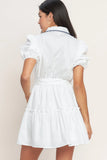 A LITTLE BIT LOVELY WHITE MINI DRESS