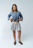Katherine Plaid Shorts in Black