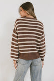 Azuline Striped Sweater in Brown FINAL SALE
