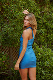 Lais One Shoulder Cut Out Bodycon Mini Dress