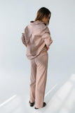 Hailey Striped Baggy Pants in Mauve