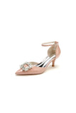 Black Elegant Crystal Embellished High Heels