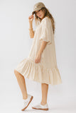 Theo Striped Midi Dress in Mustard FINAL SALE