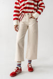 Mylah Wide Leg Jeans in Ivory