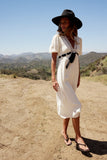 Selah Lace Trim Midi Dress in Cream FINAL SALE