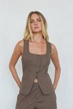 Rina Button Up Vest