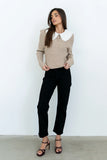 Reya Straight Leg Jeans in Washed Black