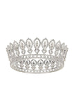 Baroque Silver Sparkly Crystal Crown