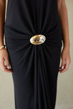 Nyx Plunging Halter Maxi Dress