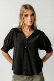 Zayne Button Up in Black