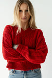 Maxine Speckled Sweater in Red