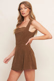 BROWN CORDUROY ROMPER