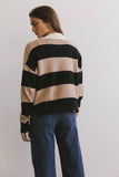 Akari Striped Sweater in Camel FINAL SALE