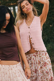 Annie Knit Vest in Blush FINAL SALE