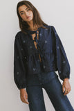Maggie Peplum Tie Blouse With Bow Detail FINAL SALE