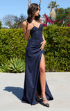 Mylie Gown Glitter Dusted Long Bustier Dress