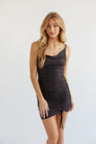 Karolina Cowl Neck Ruched Bodycon Mini Dress
