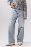 Lyla Crossover Wide Leg Jeans