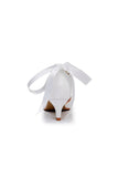 Pointed Toe Kitten Heels Ankle Strap Wedding Shoes