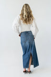 Megan Striped Denim Skirt