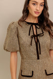 MADEMOISELLE MODE TWEED MINI DRESS