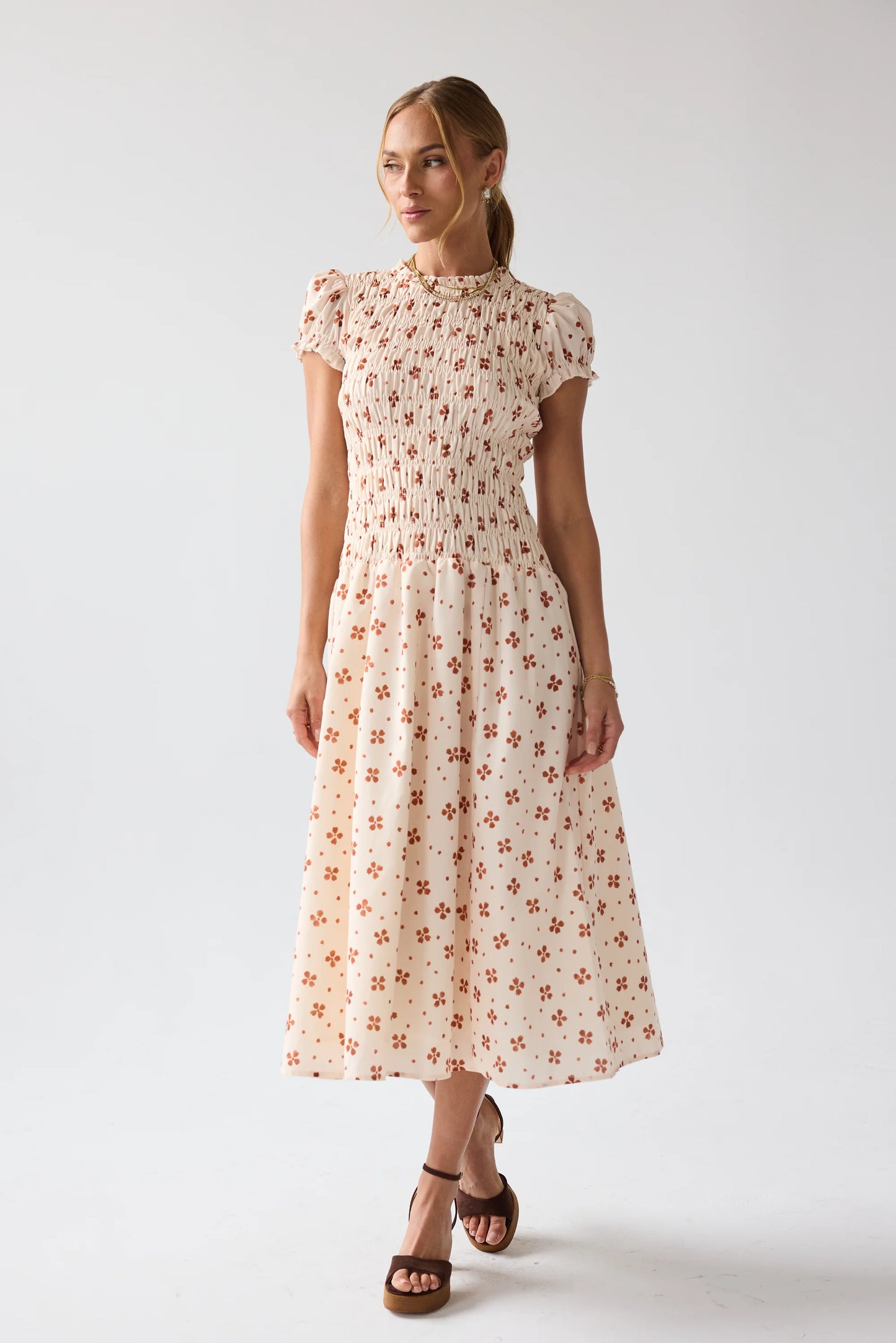 Opal Maxi Dress in Beige