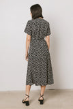 Malik Floral Midi Dress in Black FINAL SALE