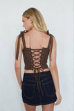 Serenity Bow Strap Corset Top