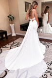 Long Chiffon Boho Wedding Dress Sweetheart Backless