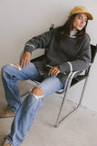 Ashley Knit Sweater in Charcoal FINAL SALE
