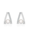 Pavé and Pearl Earrings