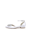 Rhinestone Pointed Toe Ankle Strap Kitten Heels