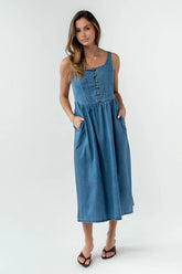 Jacklyn Denim Midi Dress